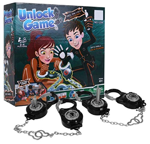 Preisvergleich Produktbild HUKITECH NEU! Break Free Unlock Game - Tolles Geschicklichkeitsspiel Familienspiel Feuerwehr Polizei Prisoner Aktionsspiel Partyspiel Gesellschaftsspiel Handschellen Spiel