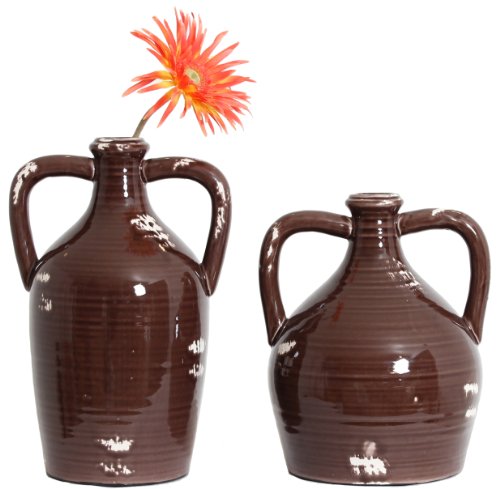 Brubaker - Ánfora de cerámica (33 x 25,5 x 20 cm)