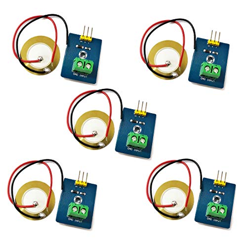 Hailege 5pcs Sensor piezoeléctrico Módulo de sensor de vibración