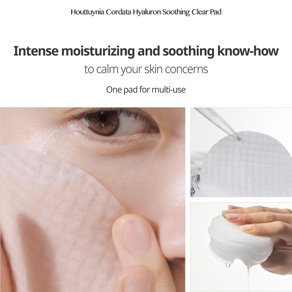 GOODAL Heartleaf Houttuynia Cordata Hyaluron Soothing Clear Pad 70 Sheets, Calming Redness Relief Daily Facial Toner Pad for Sensitive Skin, Korean Skin Care, Instant Cooling - Image 9