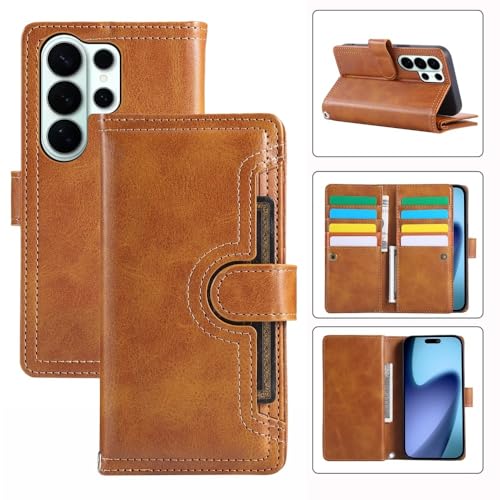 Housse Samsung S22 Plus orange en cuir idéal pour vos déplacements professionnels