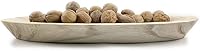 EWEIGEER Hand-Carved Paulownia Wood Fruit Bowl - 15.8" Natural Root Serving Bowl for Snacks, Candy & Decor