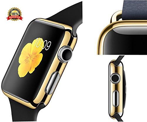 Protective Case for Apple Watch Case 42mm Series 3 and 2, Bumper for Apple Watch Snap on Face Cover Full Coverage Screen Protector of Thin Plated Case PC for iWatch Sport/Edition 2017 / 2016 - Gold