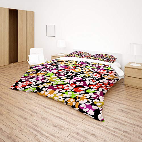 Parure de lit marguerites avec housse de couette en polyester durable