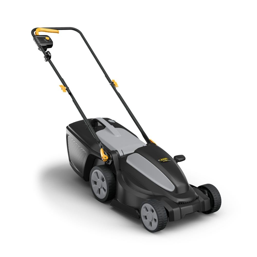 Alpina AL1 38 E elektryczna kosiarka do trawy, szerokość cięcia 38 cm, 1400 W, kosz na trawę 40 l, kolor czarny