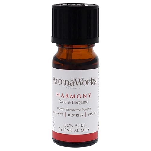 Aromaworks Harmony - Aceite esencial de 0.3 fl oz | Aroma calmante de geranio rosa y bergamota | Llena la habitación con una fragancia sensual |