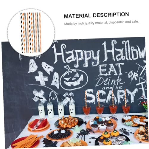 VALICLUD set 100 pitillos de papel kraft para Halloween miniatura 6