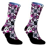 DASZGCB Funny Patterned Crazy Novelty Socks Printed Graffiti Geometric Patterns Fashion Gifts for Men Women(N01B)