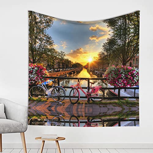 Tapisserie Amsterdam Evealyn avec motif lever de soleil