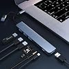 Coverzone Multiplexer Adapter 8 in 1 USB/Type-c To USB A, USB C Macbook compatible Converter Adapter Multi Port Multiplexer 8in1 USB HUB Titanium Color BYL2218TU