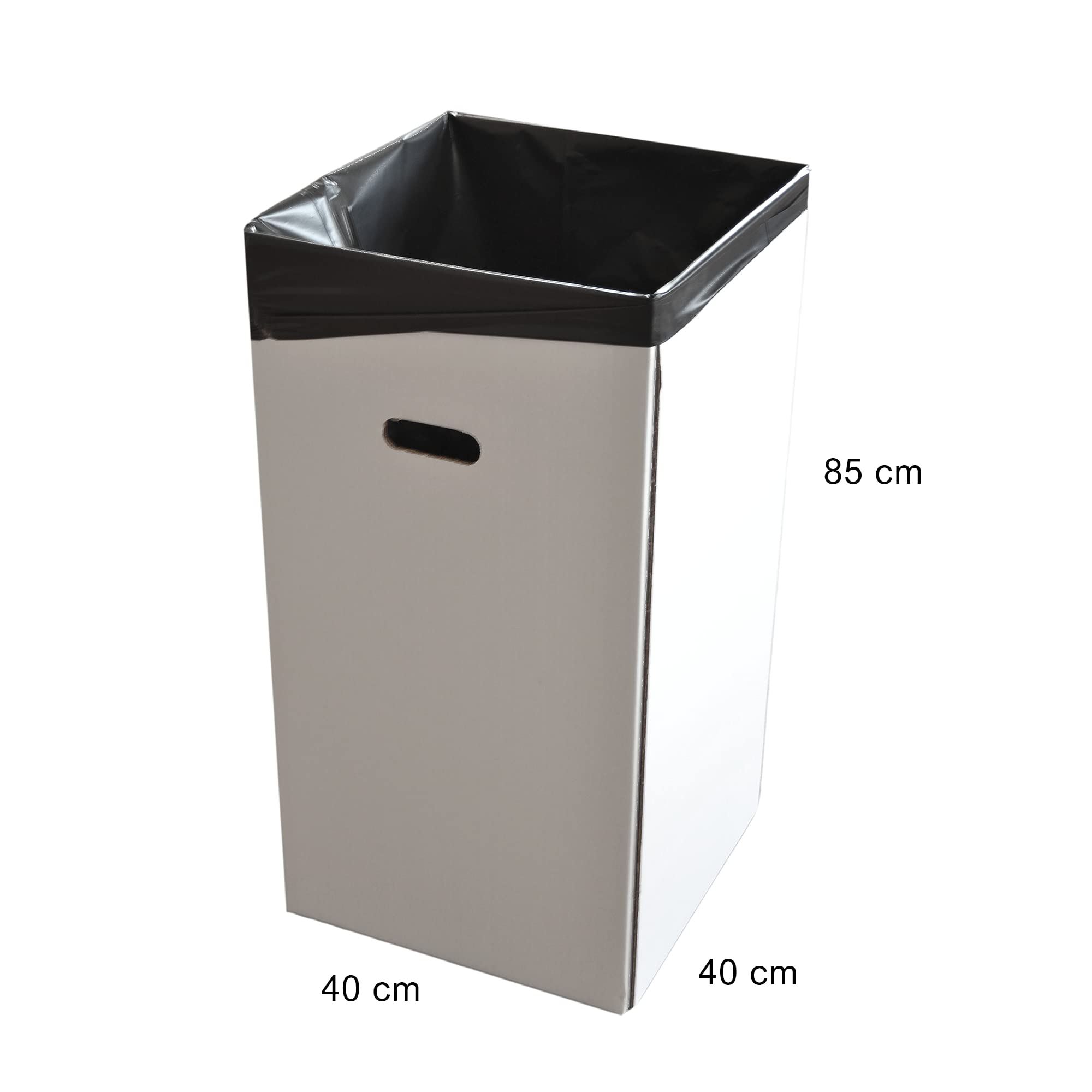 DUE ESSE S.N.C. DI SABATINI ALDO & C. PZ 10 CARTONE PORTA RIFIUTI MAXI CM 40 X 40 ALTI CM 85 + SACCHI GRANDI CONTENITORE GRANDE IN CARTONE RESISTENTE PER RACCOLTA DIFFERENZIATA, IMMONDIZIA