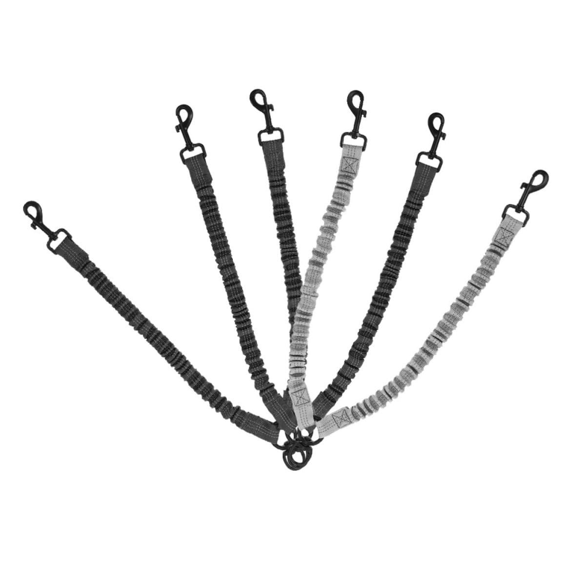 UKCOCO Correa Doble para Perro Control Manual y Resistencia a Roturas, de Poliéster y Acero Inoxidable, Adecuado para Paseos al Aire Libre, Pack de 3 Unidades