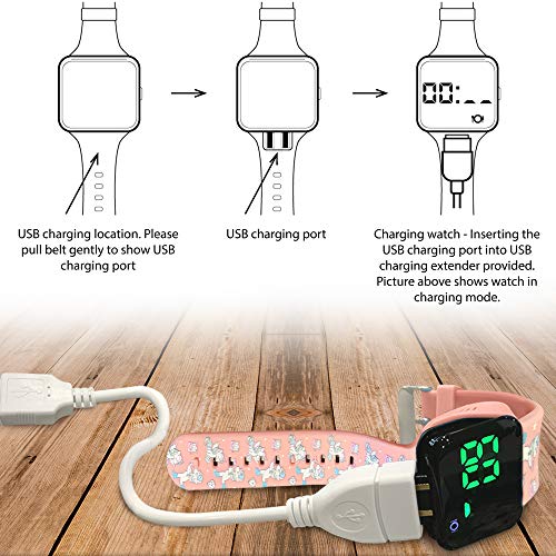 Potty Training Toilet Timer Watch for Girls & Boys, Fun Flashing Lights, Music, Water Resistant, Rechargeable, Smart Sensor, Alarm, Amazing Kids, Baby & Toddler Potty Train Toilet Timer, Peach