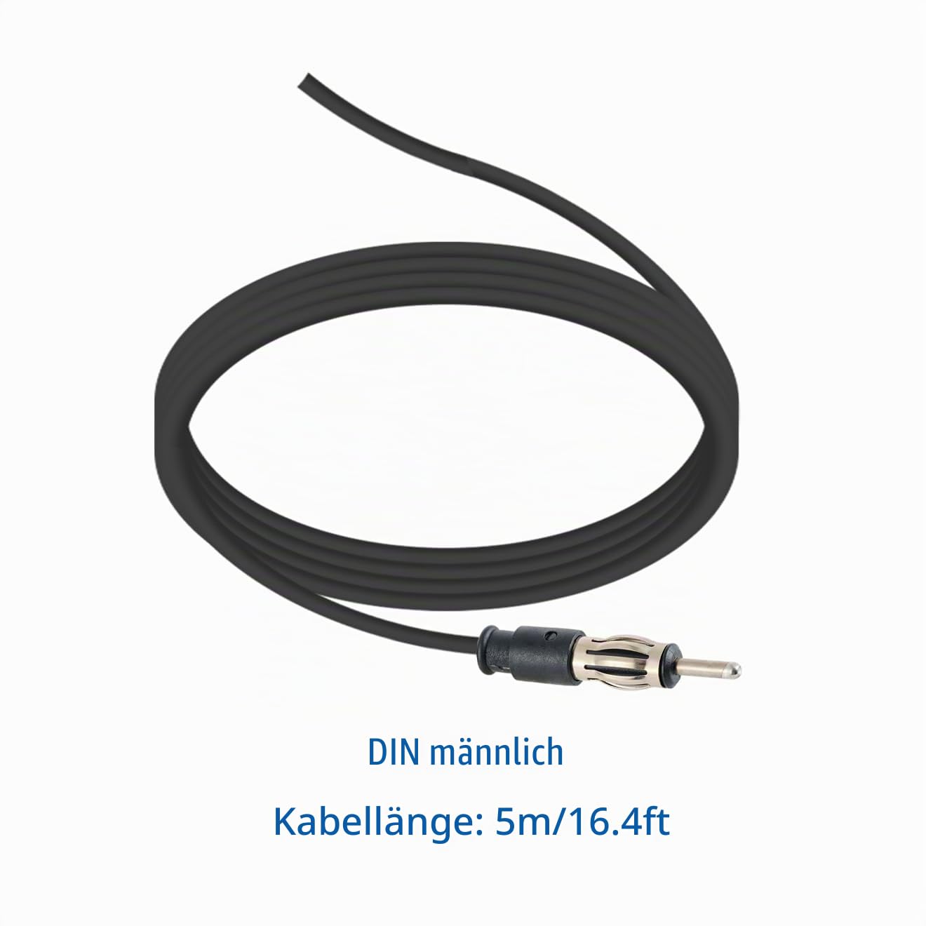 Vecys DAB DAB + Autoantenne Haifischflosse FM/AM GPS Autodachantenne Signalverstärker SMB zu SMA zu DIN Adapter 5m RG174 Verlängerungskabel für Auto DAB Digital Radio Fahrzeug FM/AM Radio…