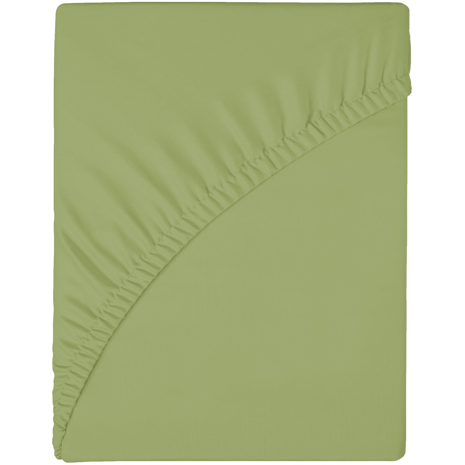 wyewye Spannbettlaken für 140 x 200 x 25 cm, Mikrofasergewebe, Schrumpfung und kein Verblassen, Hellgrün