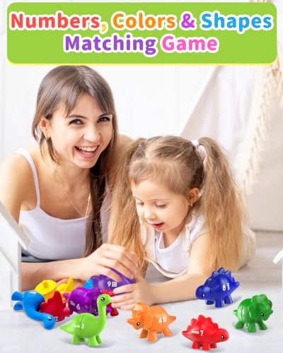 Image of Number Dinosaur Toys for Kids 3-5, Montessori Learning Toys for 3 Year Old