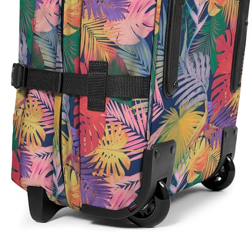 Image of EASTPAK Tranverz M - 78L Medium Soft Sided Checked Luggage, Dual Compartments, TSA Lock, Compression Straps & Smooth Inline Wheels, Brize Retro Navy