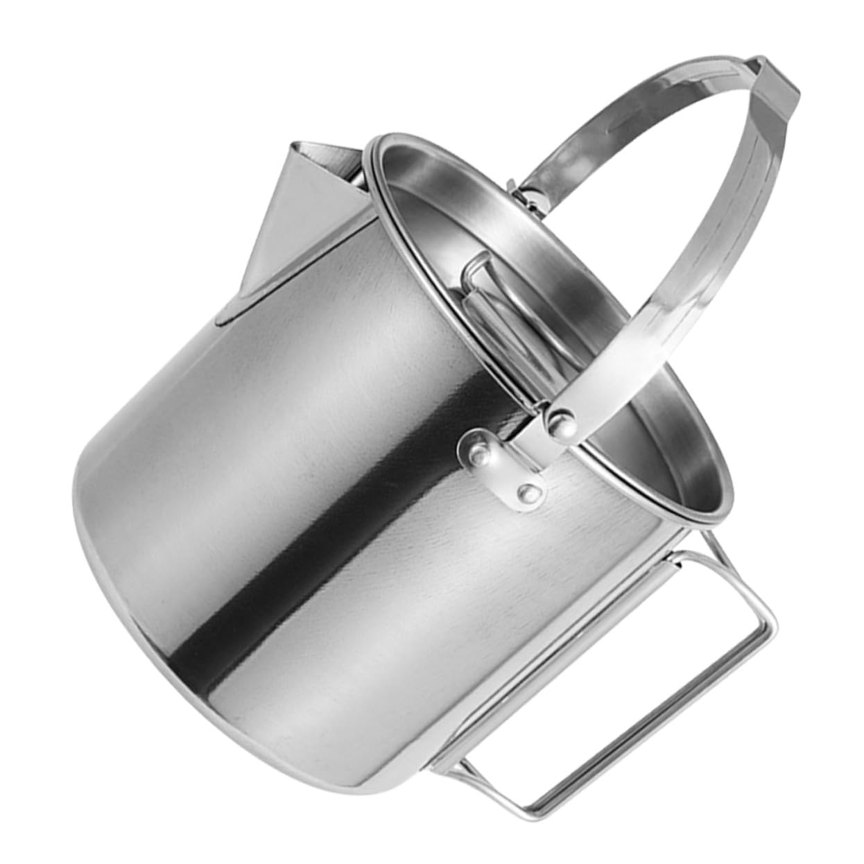 UPKOCH Hervidor de Agua Portátil de Acero Inoxidable con Mango Antideslizante para Camping y Senderismo Tetera Multifuncional para Picnic al Aire