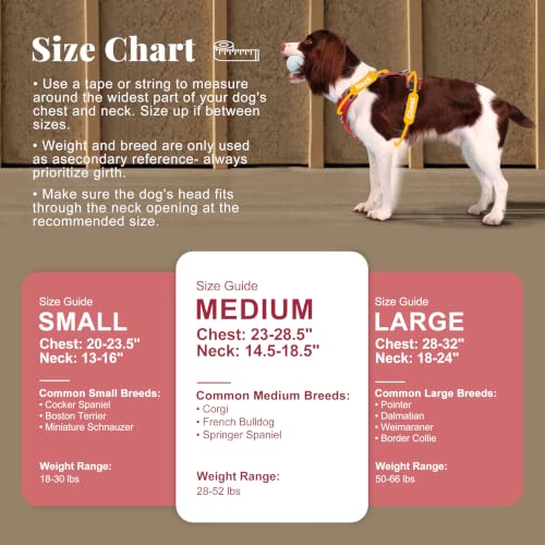 Image of Didog No Pull Dog Harness for Medium Dogs, Classic PU Leather, Red, L