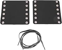 Vista 1 de 2 fundas de cuero para manillar de motocicleta con correa, almohadillas de agarre calentadas para motocicleta, accesorios de modificación (negro)