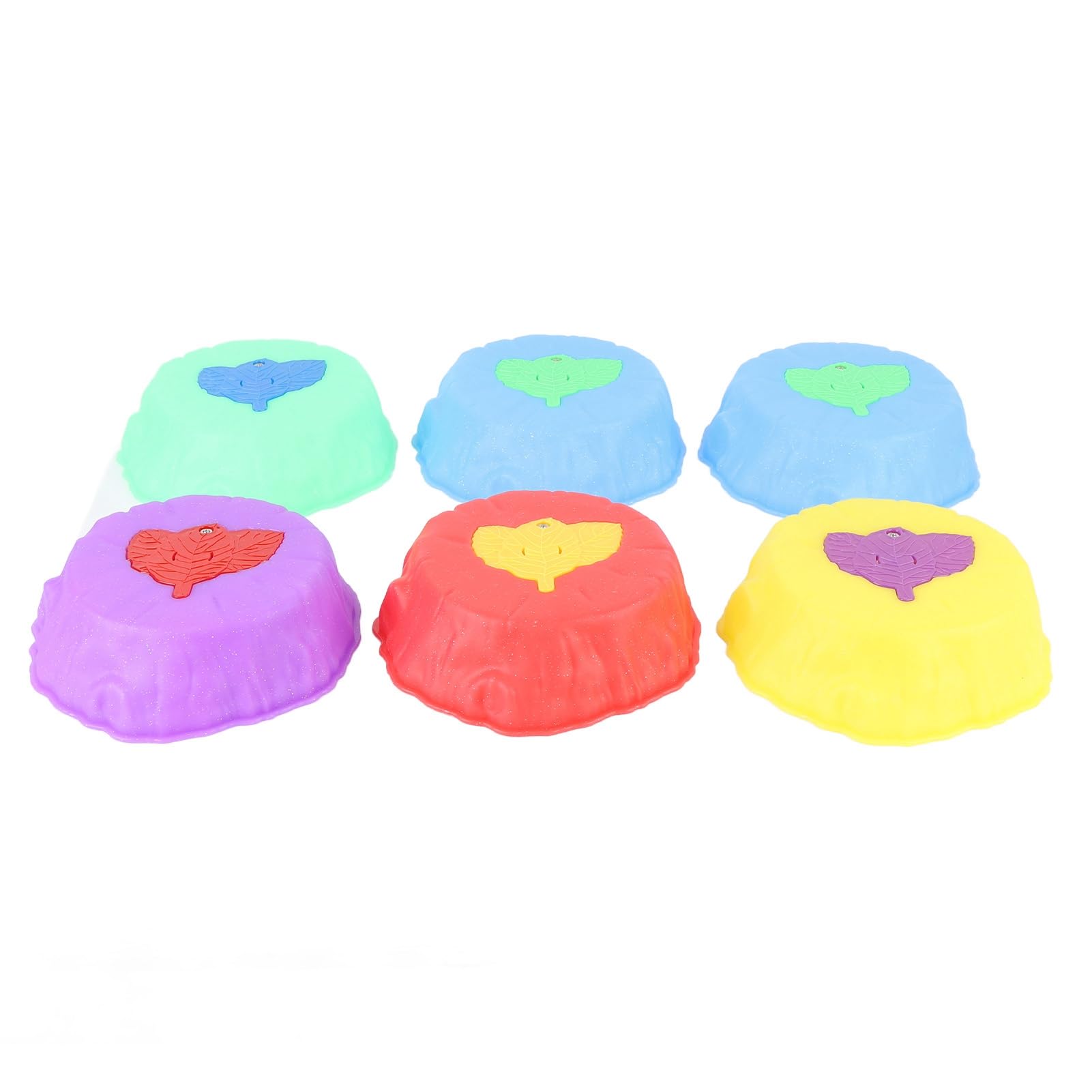 Piedras de Equilibrio para Niños, 6 Piezas de Piedras de Equilibrio Iluminadas con Superficie Texturizada y Almohadillas Antideslizantes, Juguetes de de Plástico Apilables para Juegos de
