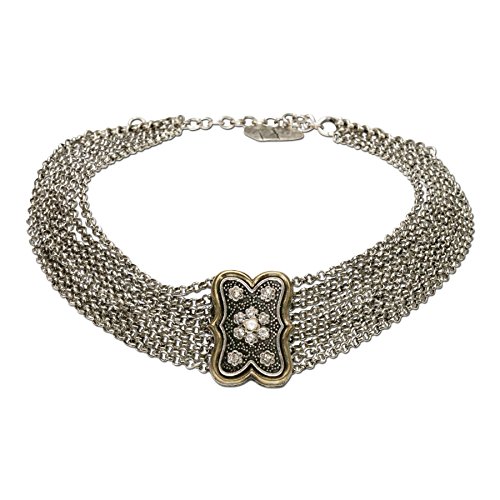 Trachtenkette Tradition - Damen Dirndlkette, Trachten-Collier, nostalgische Kropfkette für die Trachtenbluse und Lederhose, Dirndl-Schmuck fürs Oktoberfest , Trachtenschmuck (antik-gold-farben) Cover