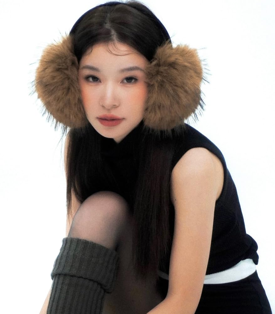 Nauszniki Dla Kobiet Faux Fur Winter Fluffy Cute DużY Rozmiar Casual Fashion Outdoor Opaska Na GłOwę CiepłE Ocieplacze Do Uszu