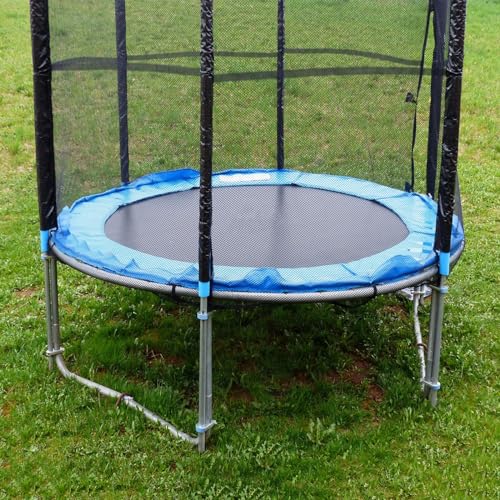 Alfombrilla de repuesto para cama elástica con trabillas de gancho y herramienta de resorte para una fácil instalación y mantenimiento, resistente a la intemperie para todas las edades