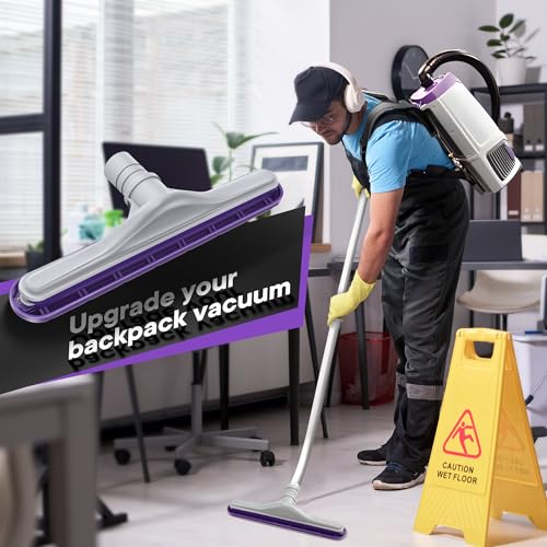 Image of Replacement Floor Tool Compatible with ProTeam 101446 E-Z Glide Backpack Vacuum,Compatible with Hoover C2401, 14 inch Multi-Surface Brush for Commercial Cleaner(2 Pack,Nylon Brush)