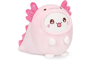 Cuddly Companion: 8-Inch Axolotl Cat Plush Pillow