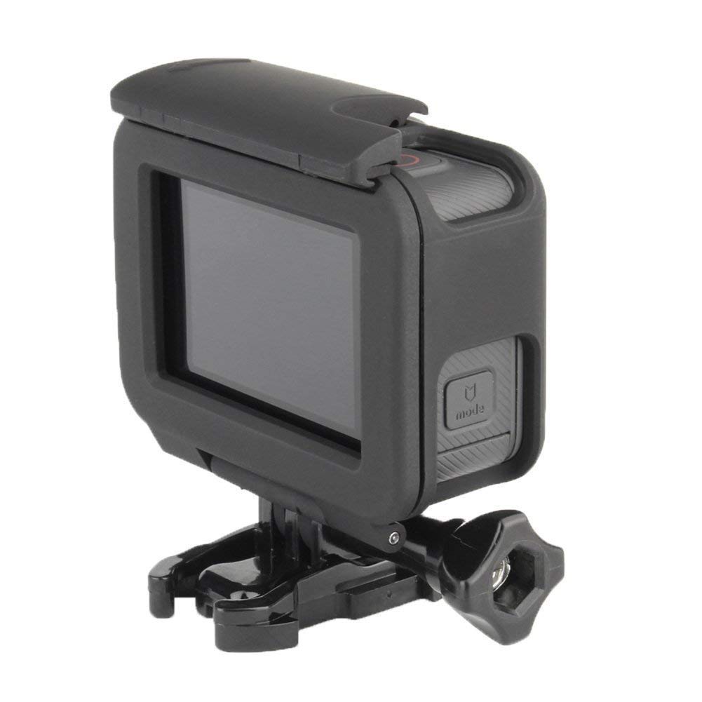 YALLSAME Telaio Gabbia Per GoPro Hero 7 6 5 - Con Copriobiettivo E Adattatore Treppiede - 4