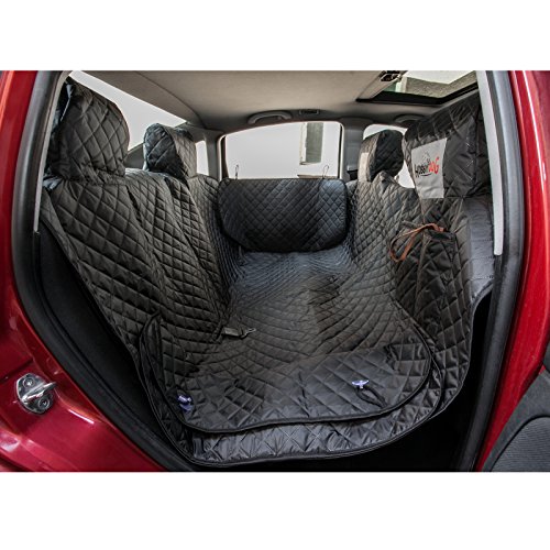 HobbyDog 190 zbocza1 Couverture pour Chien, Couverture de Protection Voiture, différentes Tailles et Couleurs, 140 x 190 cm, L, Noir avec Protection latérale