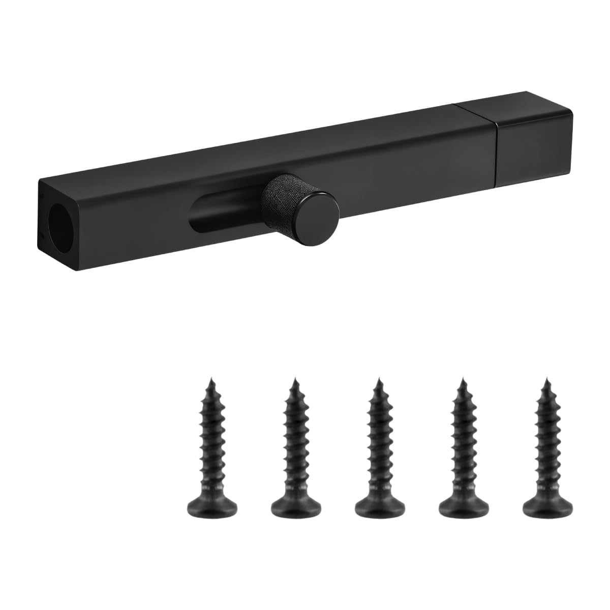 Lotsdonxia Black 4-Inch Heavy Duty Door Bolt Lock, Aluminium Alloy Slide Latch For Shed Gate Internal Bathroom Toilet Security