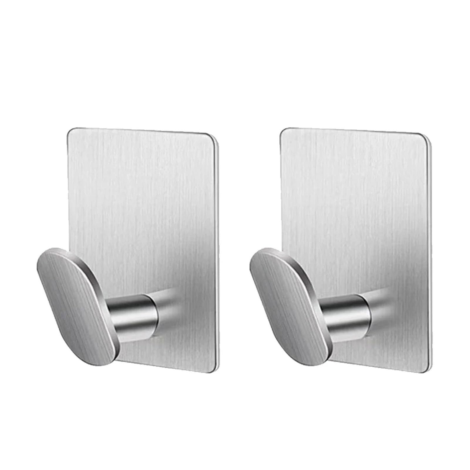 YCENJEPSAZ 4pc/2pc Bathroom Clothes Hooks, Adhesive Wall Hooks, Stainless Steel Towel Racks, Bathroom Kitchen Hardware, Multi-purpose Hooks(Metallic color 2Pcs)