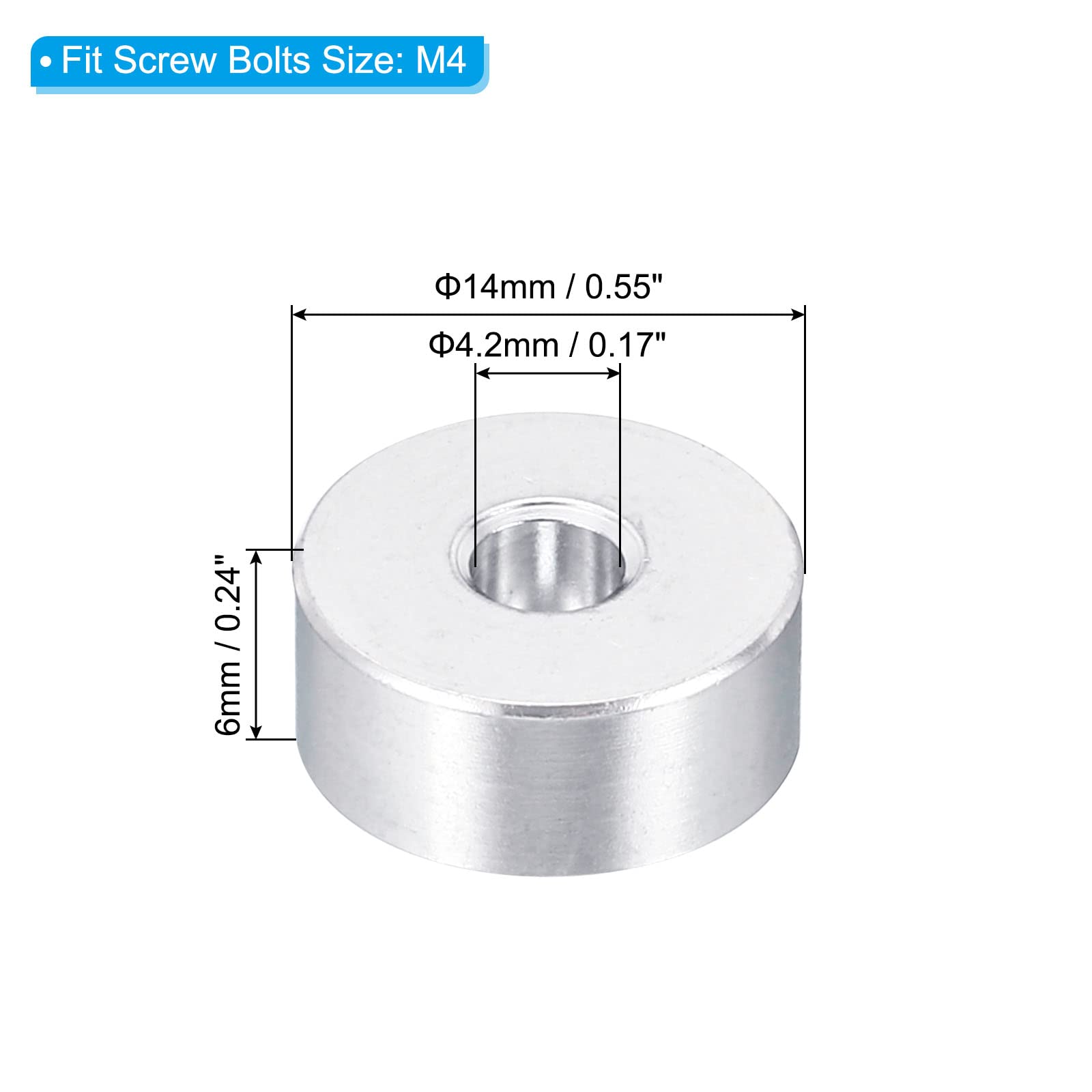 PATIKIL M4 Aluminum Spacer - Image 2
