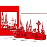 Format: 15 x 20 cm | Außenfarbe: rot/weiß | Lieferumfang: Pop-Up Karte mit passendem Versandumschlag in Celluloid-Verpackung