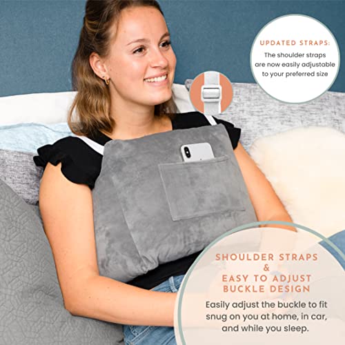 Moyoama Post Mastectomy Pillow - Recovery After Breast Cancer Surgery, Breast Augmentation - Lightweight Post Surgery Pillow With 4 Built-In Pockets To Support Healing - Breast Cancer Gifts For Women #TOP3