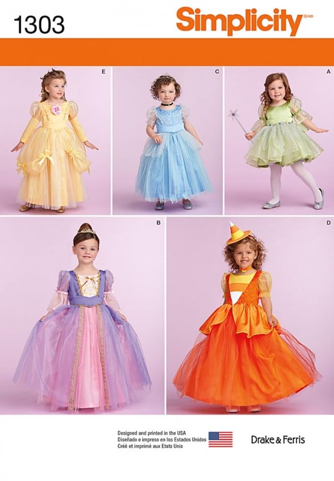 Patron Robe de Princesse Simplicity BB de couture pour enfant 3-6 ans