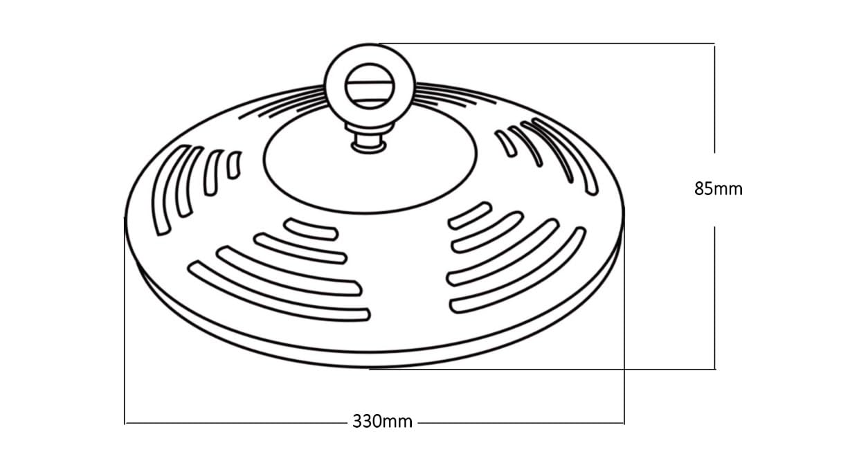 LEDKIA LIGHTING - Campana LED UFO 150W | 120lm/W | 18000lm | Design Slim per Interni/Esterni, Bianco Naturale 4000K, Alluminio