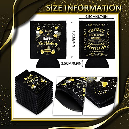 12 Pcs Happy Birthday Can Cooler Sleeves Insulated Birthday Can Sleeves Neoprene Can Sleeves Beverage Beer Coolers For 12 Oz Cans Men Women Birthday Party Favor Gifts(Birthday) #TOP2