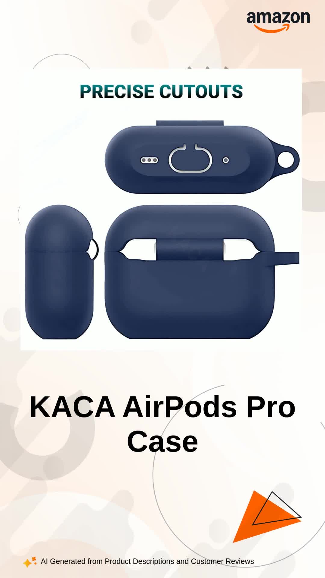 KACA Silicone Soft Case Cover with Keychain for Airpods Pro 2 Case