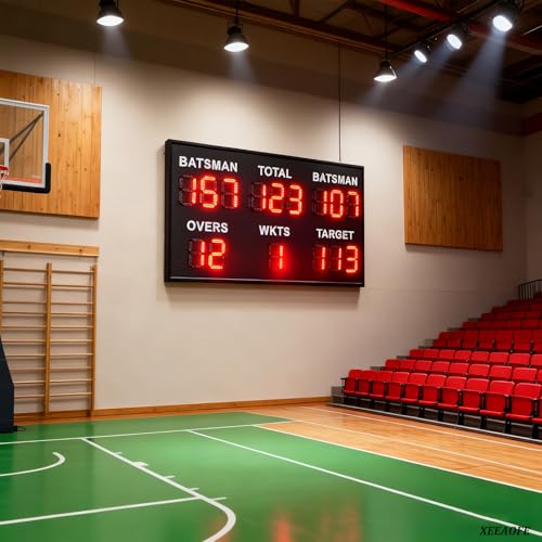 Marcador digital de béisbol LED portátil exterior miniatura 7