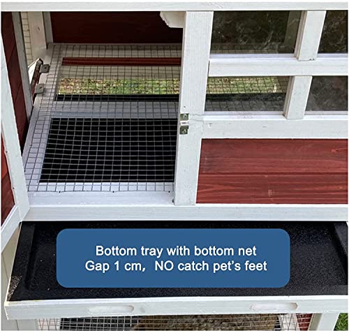 ACIYD Hühnerstall Villa Geflügelstall Kaninchenstall, Kaninchen Hutch-Outdoor Großer Kaninchen-Käfig-Woodden-Hasen-Hutch… – Bild 4