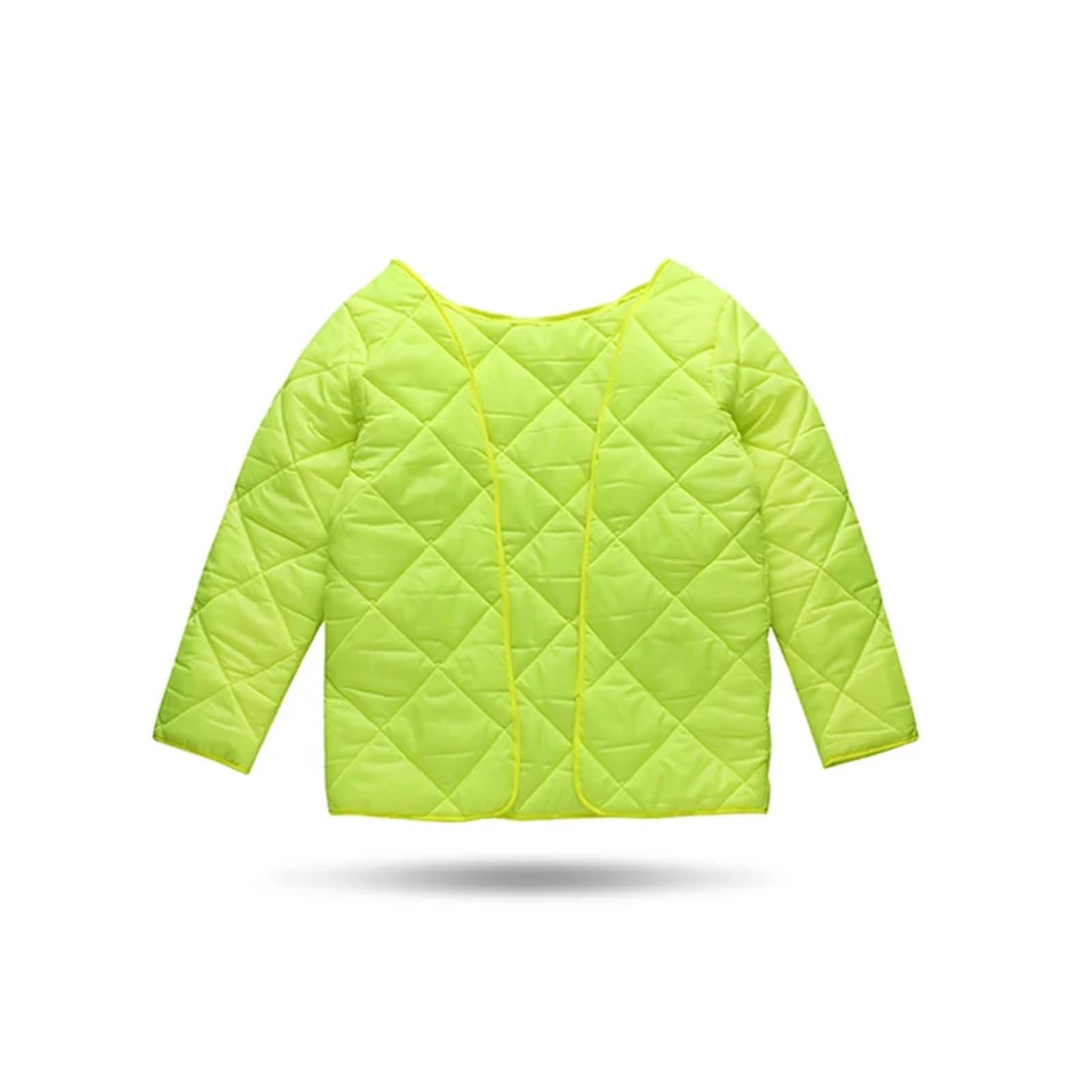 Chaleco reflectante de alta visibilidad, Chaqueta reflectante de alta visibilidad con forro algodón cálido for invierno, color amarillo, M-4XL