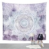 Jiamingyang Flower Elephant Print Wall Hanging Tapestry Bohemian Room Decor Bedding Rug (Small/59