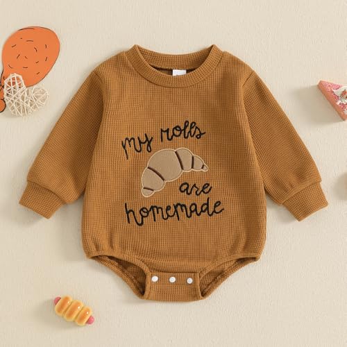 YINGISFITM Thanksgiving Halloween Baby Girl Boy Outfit Turkey Sweatshirt Bubble Romper Sweater Shirt Onesie Fall Clothes2