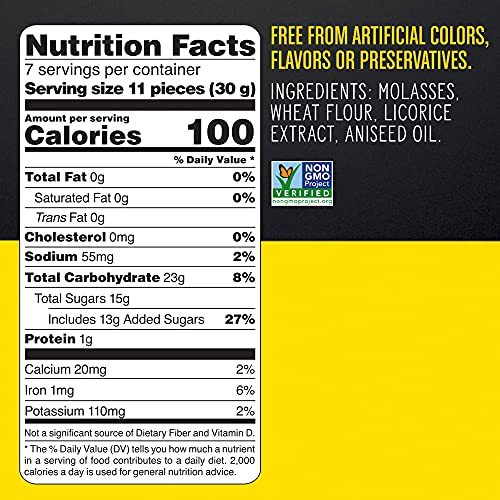 Panda ® | Natural Soft Original Licorice | Pure Panda Black Licorice Candy Made with Only Four Natural Ingredients | Non-GMO Project verified | Vegan & Fat Free | 200 G - 7 OZ x 8 – Resealable Bags Pack - Thumbnail 7