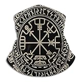 Ewtretr Viking Design Magische Runenhalsmanschette Wärmer Unisex Winddichte kostenlose UV-Gesichtsmaske für kaltes Wetter