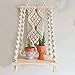 handgemacht makramee wandbehang Regal Boho Seil Pflanzenaufhänger Halter Handgewebte für Haus Home Decor (wandbehang Regal -B)