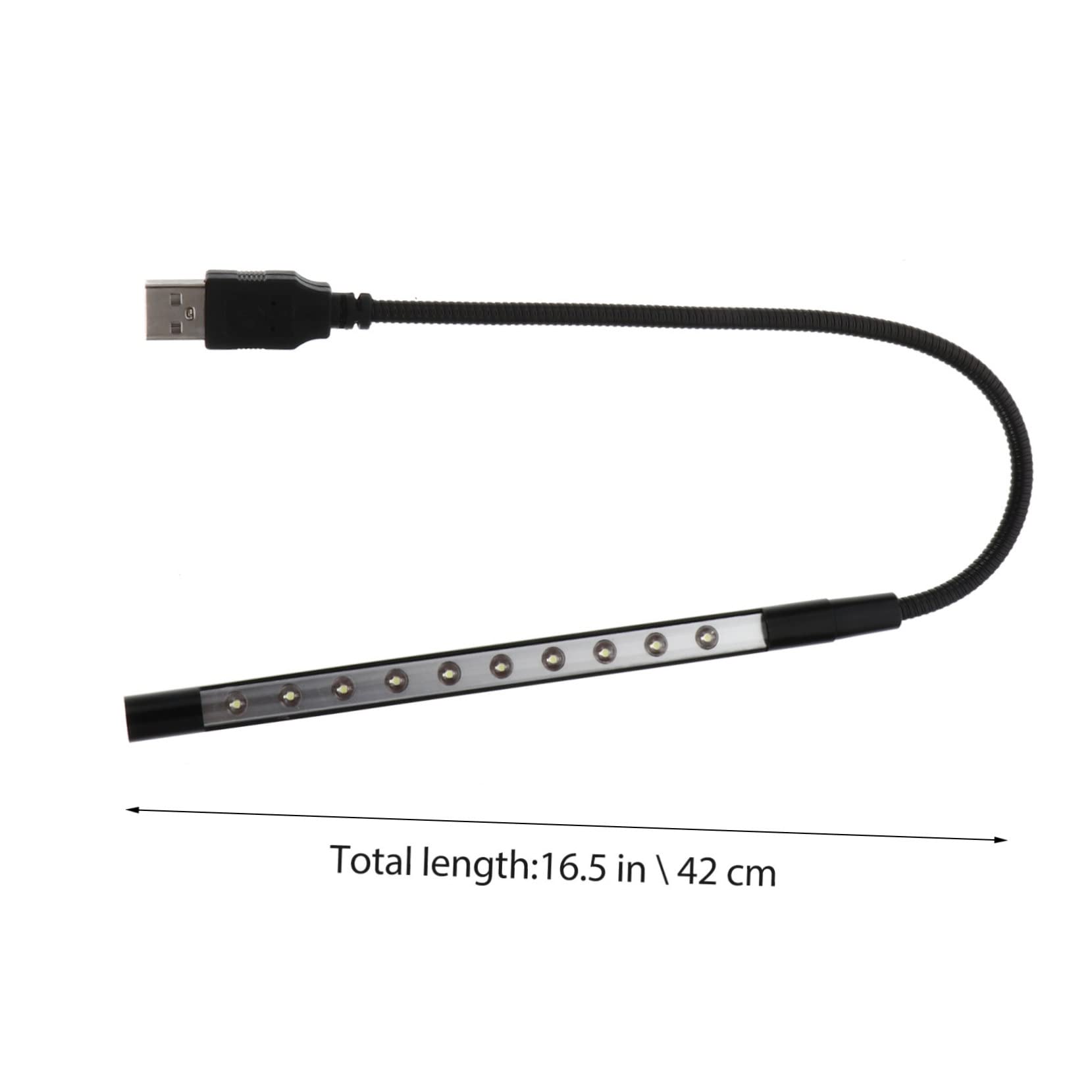 VILLCASE 2Pcs USB Powered Gooseneck LED Reading Lamp Bright Lights for Studying Bedside and Night Use Energy Efficient and Convenient USB Light Source